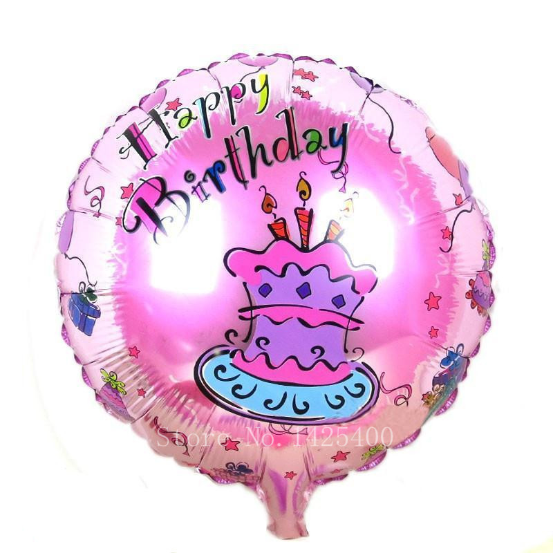 The new 18-inch round Happy Birthday balloons party balloons decorated children's toys wholesale