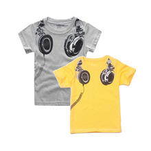 New Fashion Boy Kids Summer Clothing Casual 3D Headphone Short Sleeve Tops Blouses T Shirt Tees Clothes FY36
