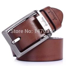 New Men’s Waistband Casual Dress Leather Pin Metal Buckle Belt Black Brown Strap