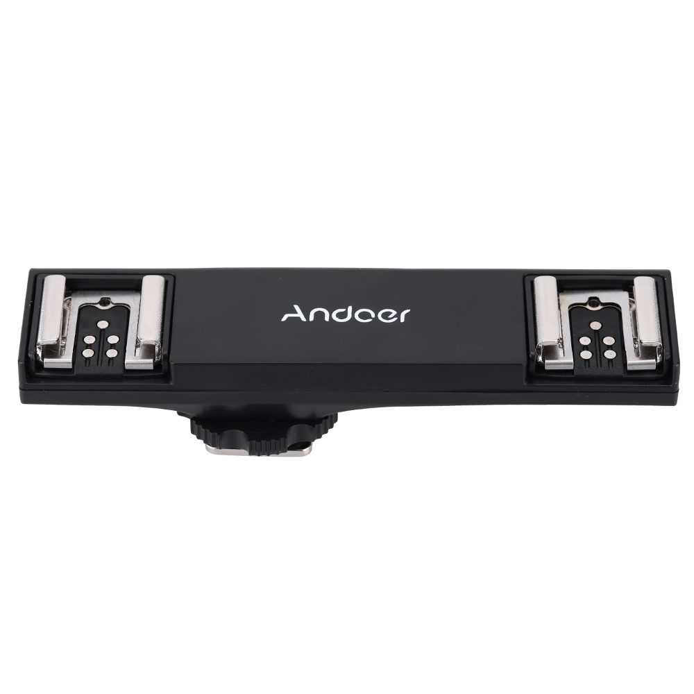 Description Picture 6 of itemAndoer Dual Hot Shoe Flash Speedlite Light Bracket Splitter for Canon 7DII 70D 5DR 5DRS 5DIII 6D  DSLR Camera Camcorder