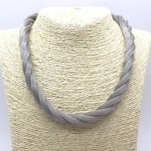 Statement Necklace Steampunk Style Girl’s Jewelry Multilayer Alloy Braided Choker Necklace