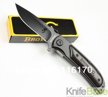 Browning Folding knife 338 Falcons (black) 440C 57HRC steel + aluminum Handle hunting knives  1pcs/lot free shipping