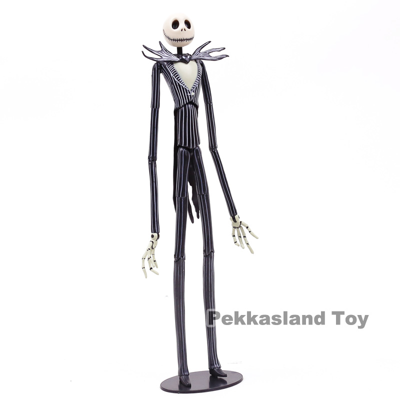 الكابوس قبل عيد الميلاد ديلوكس جاك Skellington مع رؤساء قابلة للتبديل عمل الشكل تحصيل لعبة مجسمة هدية 35 سنتيمتر Action Figures Zawem