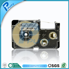 For EZ-label printers 9mm compatible XR-9X1 CASIO printer ribbon PT-9X tape label tape cartridge Black on Clear