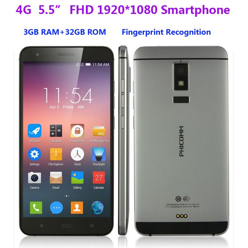  Original PHICOMM 4G LTE 1920x1080 Android 4 4 Qualcomm 8974AC Quad Core Mobile Cell Phone