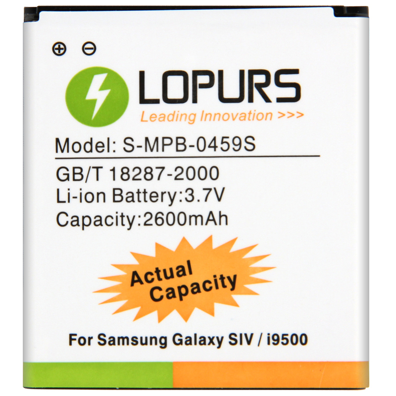 Original LOPURS 2600mAh Replacement Mobile Phone Battery for Samsung Galaxy S IV i9500