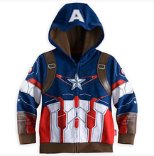 2015 cartoon superman Children Outerwear boys Coat vestido infantil hooded baby boys girl clothes moleton infantil