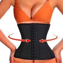 3Rows hooks women slimming Cheap body shaper Bustier belt fashion 4 steel boned waist training corsets black Plus size Shapewear