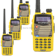 4 PCS – BAOFENG Yellow  UV-5RA+ Plus two way radio walkie talkies VHF/UHF Dual Band Radio Handheld Tranceiver with free earpiece