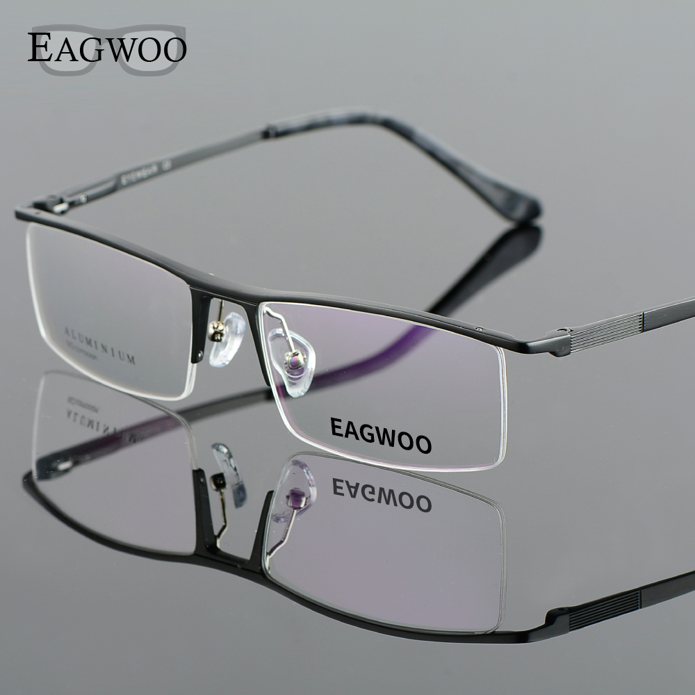 Aluminum Alloy Half Rim Optical Frame Prescription Men ...