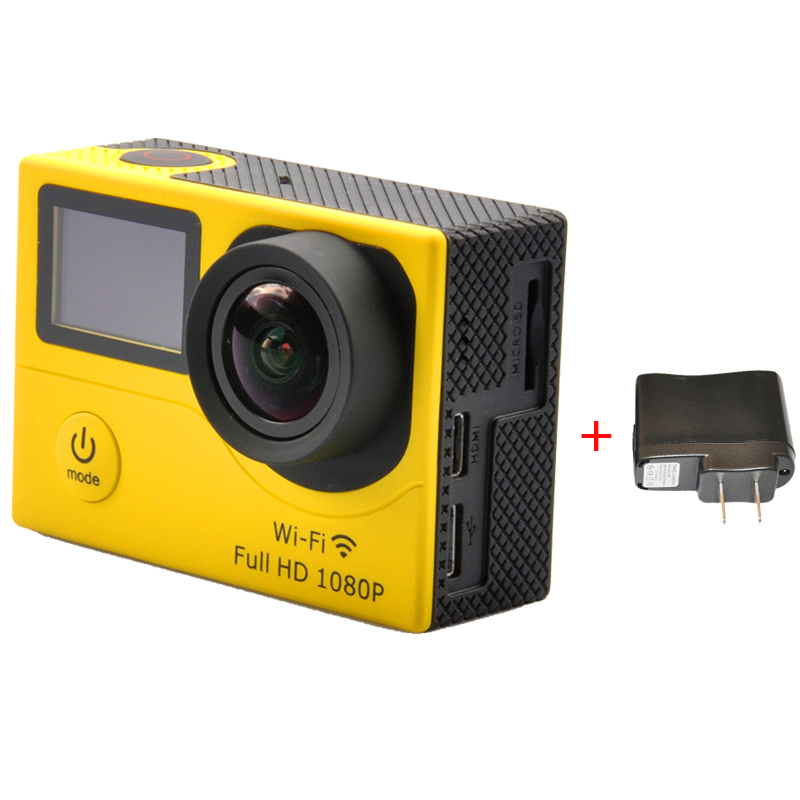 Full HD 1080P Action Camera Wifi Waterproof Sports Camera High Definition Camera Screen 2.0'' Mini Action Camera + Extra Charger