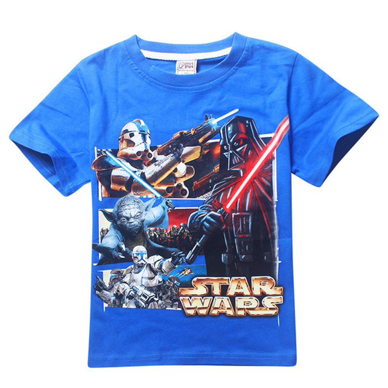 Star Wars baby girl T-shirts Anime Star Wars baby boy T Shirts Cartoon Short Sleeve Star Wars Tops baby boy clothes wholesale