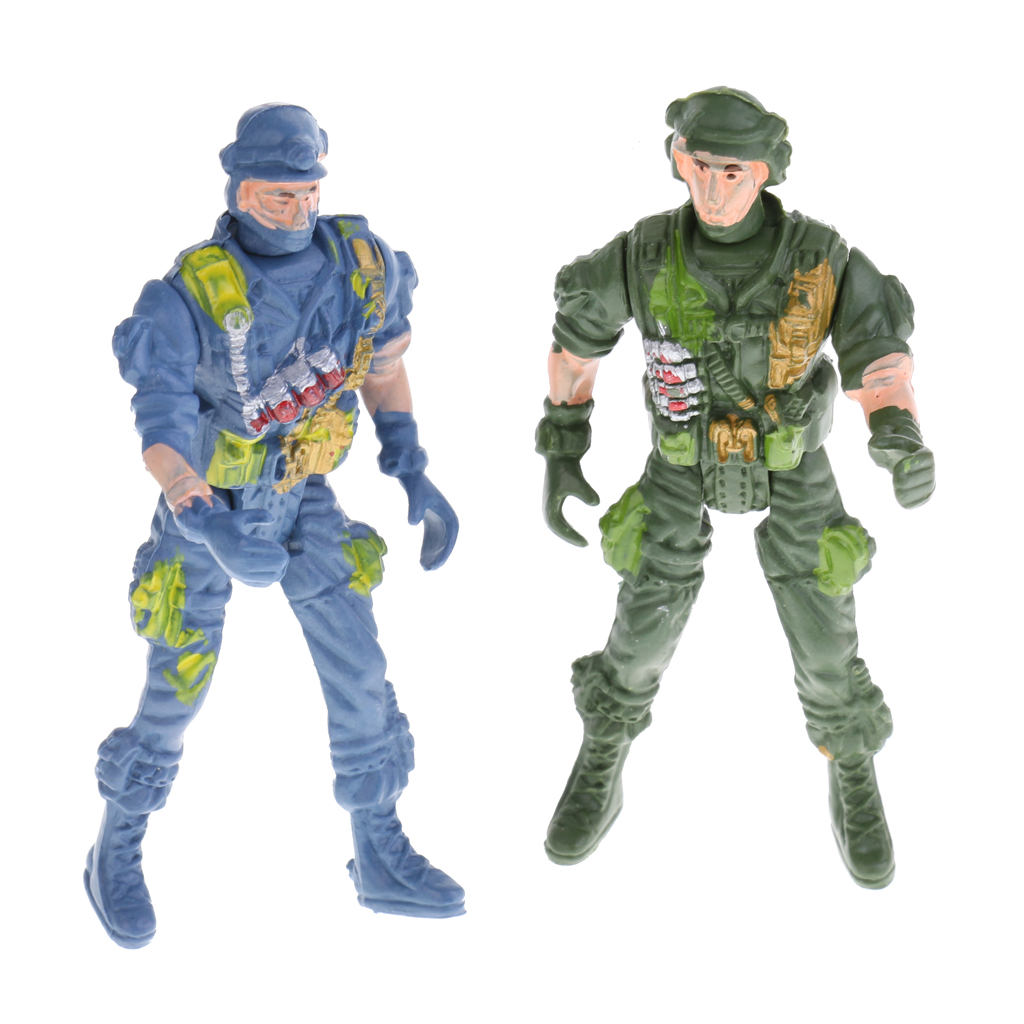 9cm Special Force Action Figures Army Men Soldier Military Playset 15pcs 