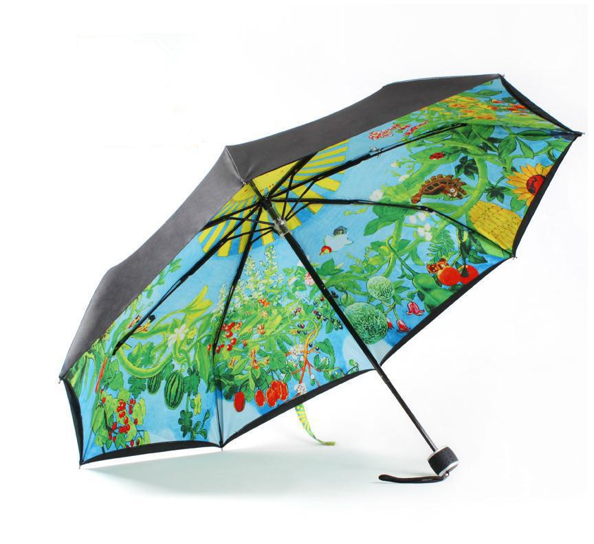 2016 novelty items Umbrella folding parasol for women japanese studio ghibli Umbrella sun umbrellas rain windproof sombrilla