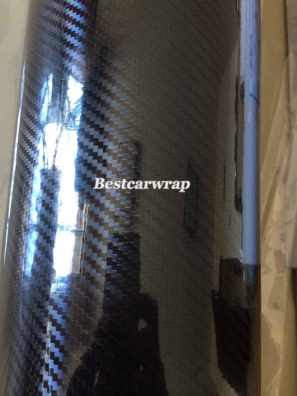 5D CARBON FIBER VINYL CAR WRAP FILM glossy 5d carbon fibre wrap Foil sheets(8)