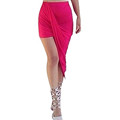 2016 Good Quality Summer Women Asymmetrical Empire Sexy Skirt Mid Calf Solid Skirts For Office Girls
