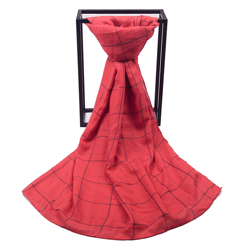 New Arrival Red Check Women Blanket Warp Cape Lady Plaid font b Tartan b font Scarf