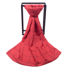 New Arrival Red Check Women Blanket Warp Cape Lady Plaid Tartan Scarf shawl Brand Pashmina Hijab Mujeres Bufanda NS103