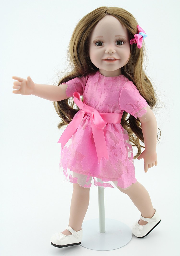 Wholesale Full Vinyl Body Sweet Smile 18 American Girl Doll Clothes For 16 Inch Dolls Gir Doll