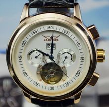 Jargar reloj mecánico 6 agujas para hombre tourbillon totalmente automático reloj para hombre j255