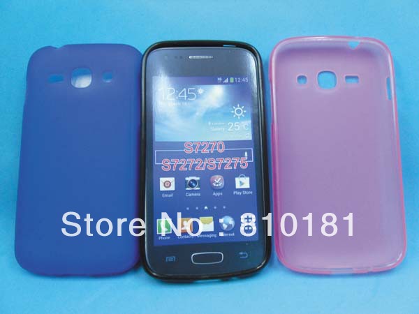 100pcs/lot Free Shipping New Soft Matte TPU Case Cover for Samsung Galaxy ACE 3 III S7270 S7272 S7275