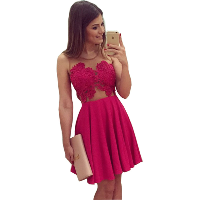 Summer dress 2015 new summer style vestido female red gauze patchwork ...