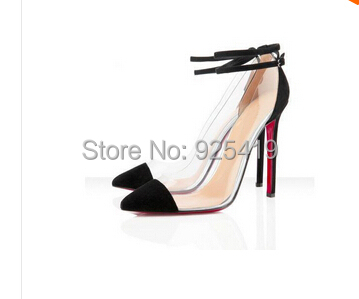 Ankle Strap Buckle Sexy High Heels Crystal Women Pumps Famous Brand ...