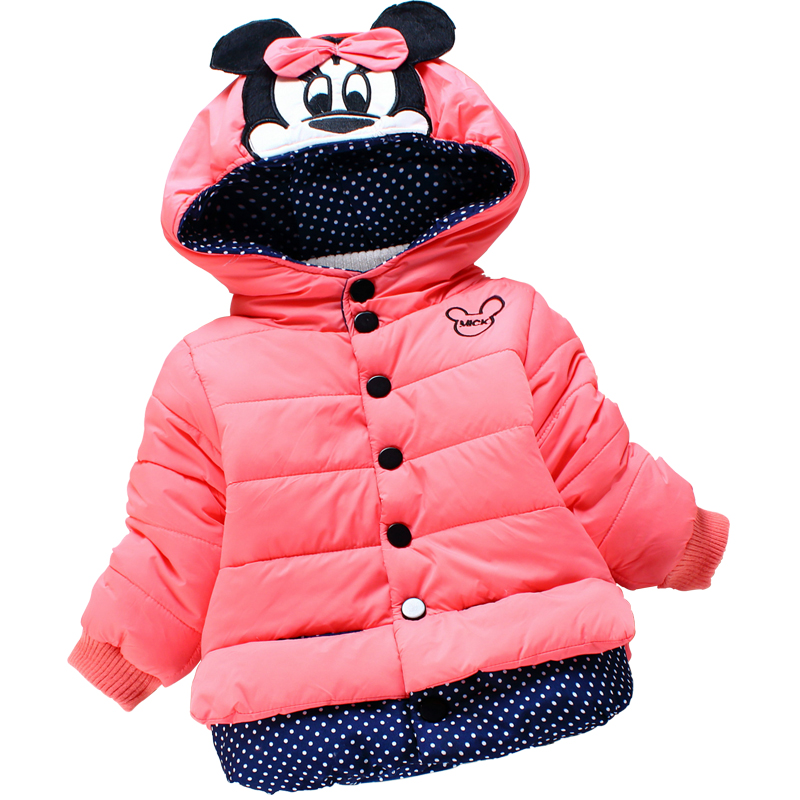 2015 Baby girls minnie hoodies winter clothes new children jackets for girls kids outerwear&coats children baby girl clothes