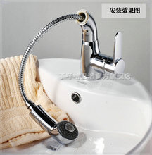 3 way faucet hot cold Faucet basin faucet antique brass bathroom kitchen faucet torneira de cozinha parede DCF-17