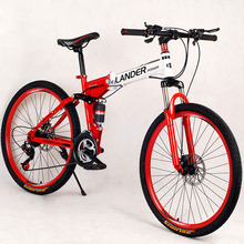 HOT High Quality Fashion 26-Inch 21-Speed Carbon Steel Folding Bike Mountain Bike Bicicletas mountainbike bicycle IQ0002