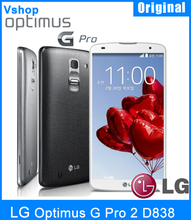 100% Original LG Optimus G Pro 2 D838 4G LTE Unlocked Cell Phone 5.9 inch RAM 3GB ROM 32GB Android 4.4 1080P QHD Smartphone 13MP