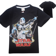 4 12y Boy Clothes 2016 Summer Style STAR WARS 100 Cotton O Neck Short Sleeve