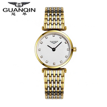 Original GUANQIN Quartz watches women Stainless Steel Top Brand Luxury Sapphire waterproof retro fashion woman watches
