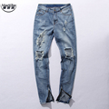 Man Si Tun Kpop Skinny Ripped korean Hip Hop Fashion Pants Cool Mens Urban Clothing Jumpsuit