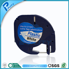 Dymo plastic LT label tape 91201 DYMO LetraTag Label Tape DYMO label printer 12mm*4m black on white