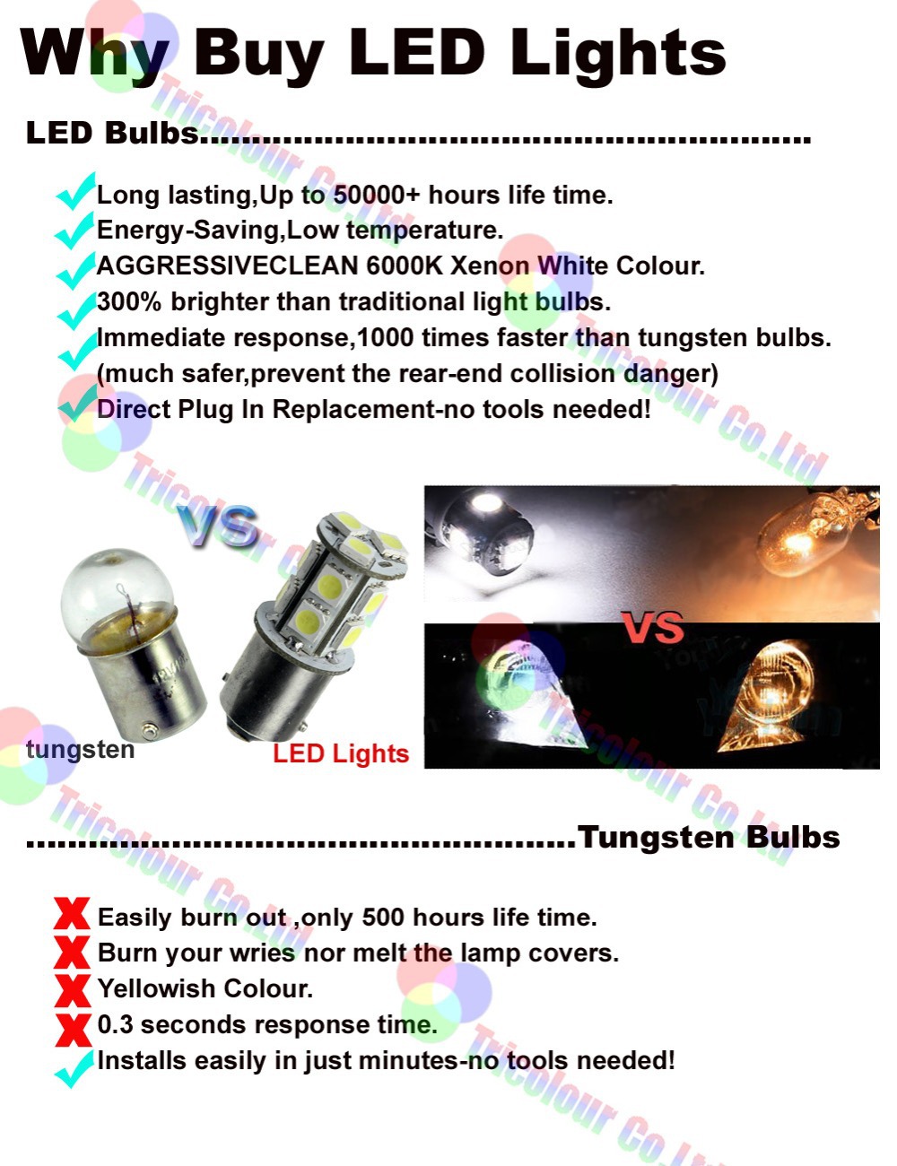 10x Car Marker Lamps T11 Ba9s T4w LED Bulb 5 LEDS Tower 5050 led 96 Lumen