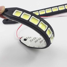 2pcs Square 21cm Bendable led Daytime Running light 100% Waterproof COB Day time Lights flexible LED Car DRL Driving lamp