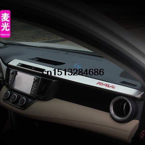 New car stainless steel side dashboard trim 2pcs for TOYOTA RAV4 RAV 4 Accessories