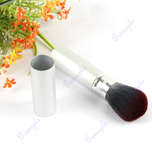 New Retractable Natural Hair Face Powder Blusher Makeup Brushes Beauty Tool