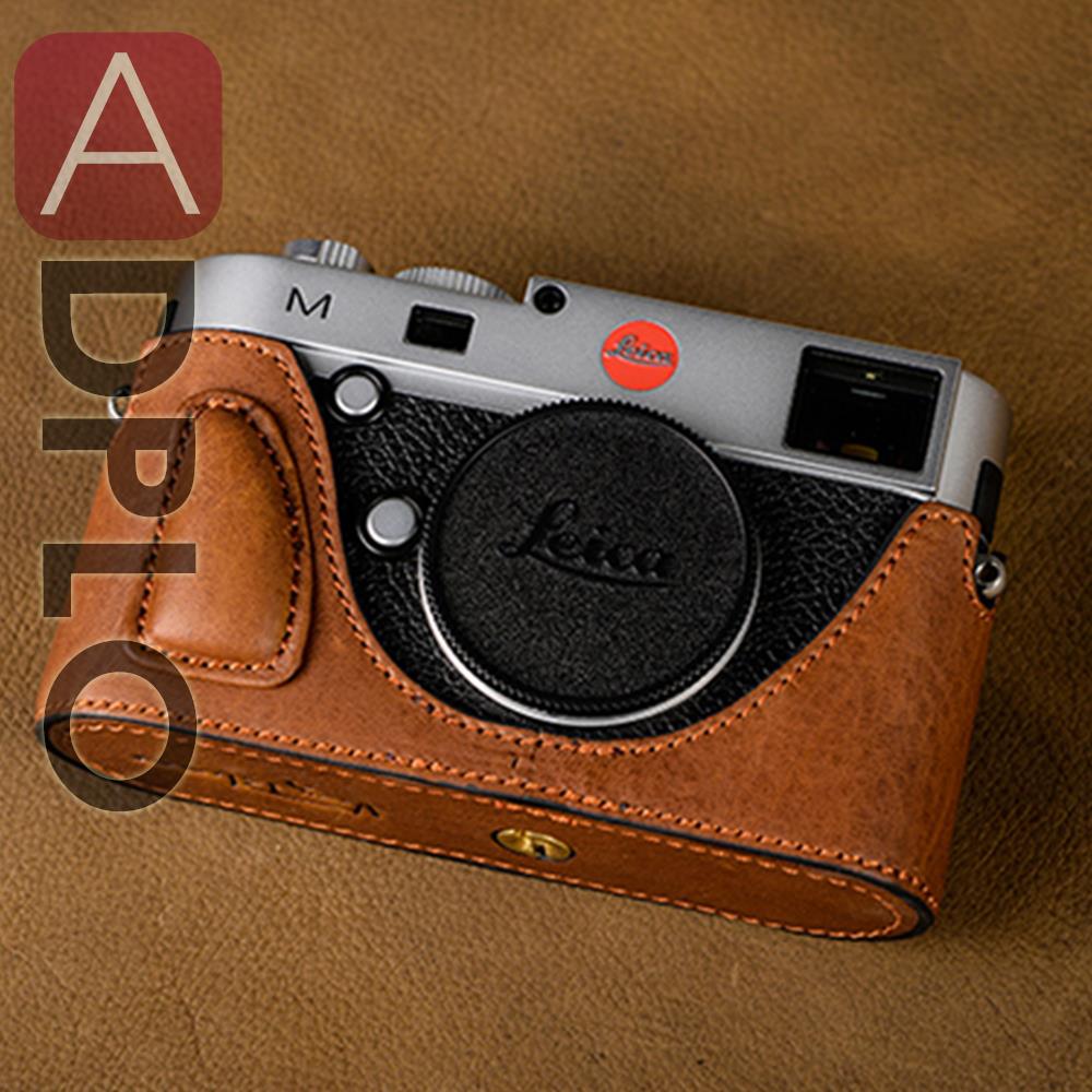 Fine Cattle Leather Hand-made Camera Case Bag Cover Suit For Leica M-P (Typ 240) Brown or Black Leather Half Protector
