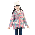 2016 Winter Warm Windproof Children Down Coat For Girl Kids Camouflage Polyester Print Big Girls Clothes