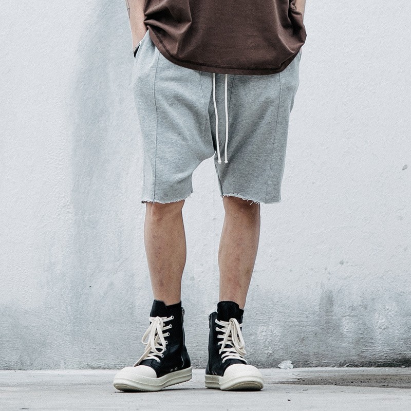 gray sweat shorts men