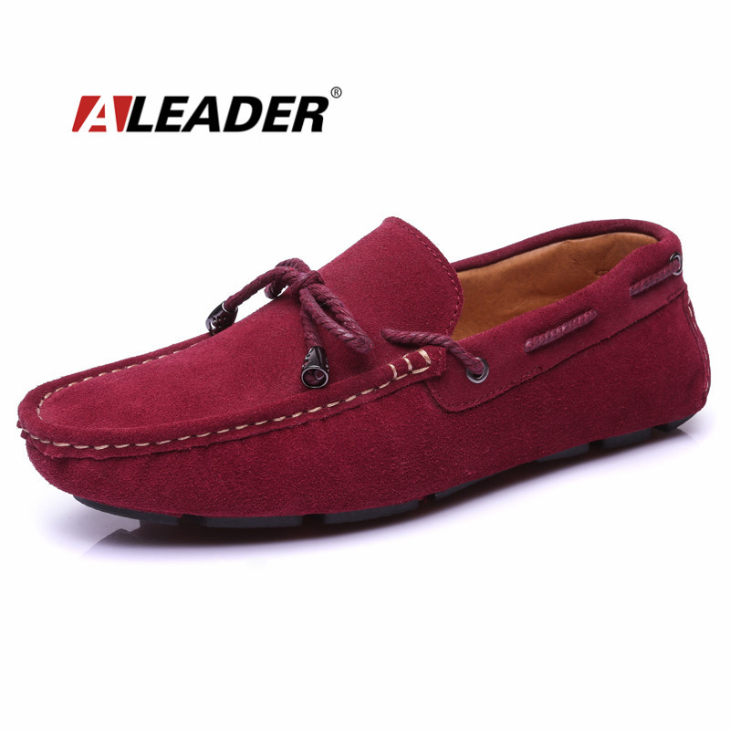 Casual Suede Leather Mens Loafers 2015 Autumn Slip On Flat Driving Shoes Men Sneakers Moccasins Boat Shoes Knot zapatos hombre