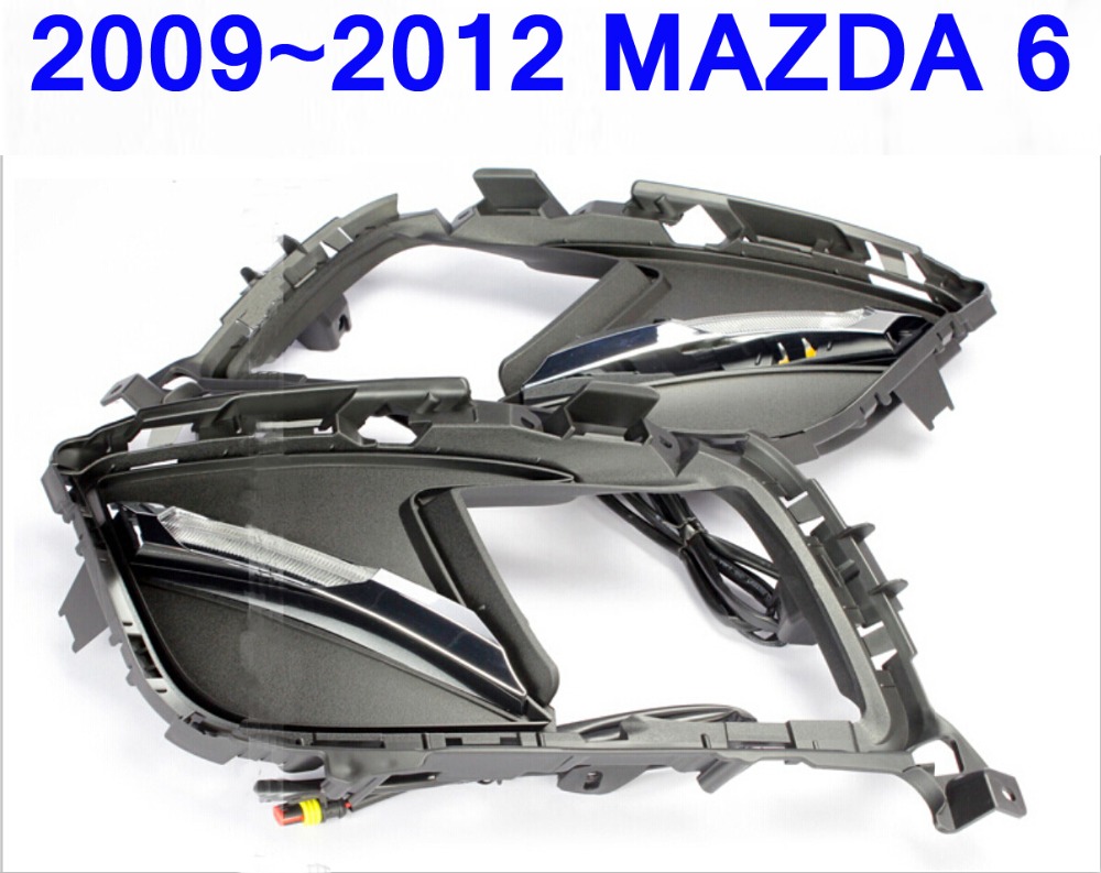 Free ship!2009~2012 MAZDA 6 LED daytime running light,2pcs/SET(1pcs Left+1pcs Right+wire of harness),6000~7000K