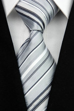 CON05 Silk Polyester Woven Smooth Tie Man s Gray Red Brown Black Classic Wedding Party Fashion