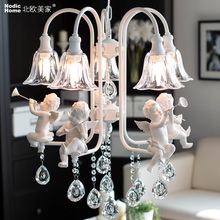Modern crystal Chandeliers with the angel for living room