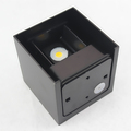 Waterproof Outdoor Wall Light Up and Down Lights Round LED COB 6W 90 260V Aluminum Black
