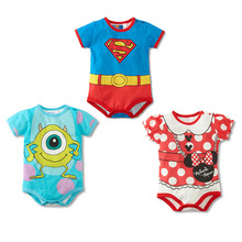 Summer style short sleeve baby rompers cartoon baby boy clothes baby clothing girl costumes roupas de