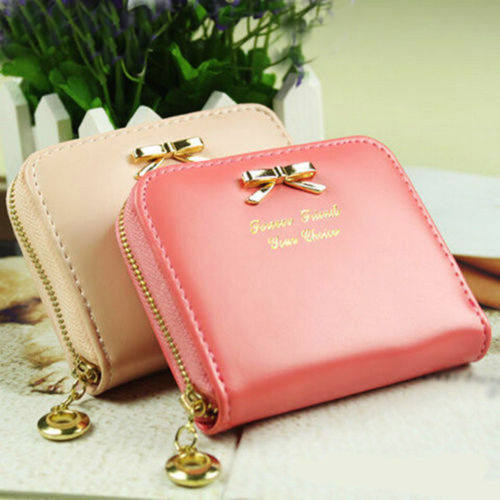 Hot Fashion Summer Style Colorful Women Bag Mini Faux Leather Coin Purse Around Wallet Card Holders