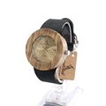 BOBO BIRD B30 Newest Zebra Wooden Watch Japan Movement Quartz Watches with Soft Leather Band Luxury